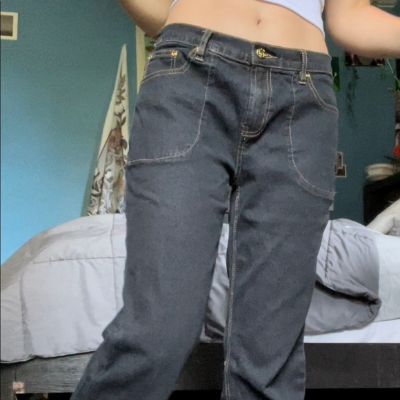 black denim low waisted jeans - Picture 2 of 4